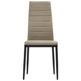 NNEVL 3 Piece Dining Set Faux Leather Cappuccino