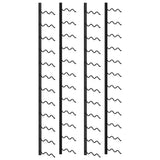 NNEVL Wall-mounted Wine Racks for 48 Bottles 2 pcs Black Iron