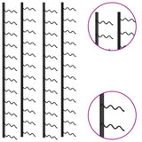 NNEVL Wall-mounted Wine Racks for 48 Bottles 2 pcs Black Iron