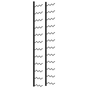 NNEVL Wall-mounted Wine Rack for 36 Bottles Black Iron