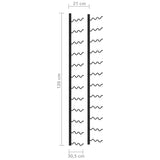 NNEVL Wall-mounted Wine Rack for 36 Bottles Black Iron