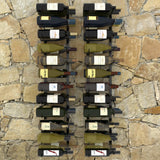 NNEVL Wall-mounted Wine Racks for 72 Bottles 2 pcs Black Iron