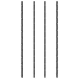 NNEVL Wall-mounted Wine Racks for 72 Bottles 2 pcs Black Iron