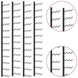 NNEVL Wall-mounted Wine Racks for 72 Bottles 2 pcs Black Iron