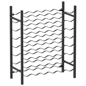 NNEVL Wine Rack for 48 Bottles Black Metal