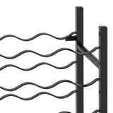 NNEVL Wine Rack for 48 Bottles Black Metal