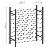 NNEVL Wine Rack for 48 Bottles Black Metal
