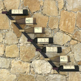 NNEVL Wall-mounted Wine Rack for 7 Bottles Black Metal