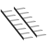 NNEVL Wall-mounted Wine Racks for 14 Bottles 2 pcs Black Metal