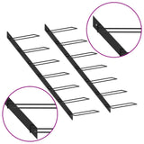 NNEVL Wall-mounted Wine Racks for 14 Bottles 2 pcs Black Metal