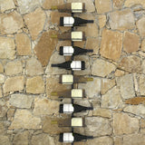 NNEVL Wall-mounted Wine Rack for 10 Bottles Black Metal
