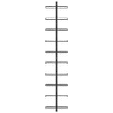 NNEVL Wall-mounted Wine Rack for 10 Bottles Black Metal