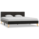 NNEVL Bed Frame Grey Fabric 137x187 cm Double Size