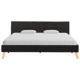 NNEVL Bed Frame Grey Fabric 137x187 cm Double Size
