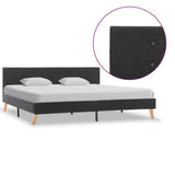 NNEVL Bed Frame Grey Fabric 183x203 cm King Size