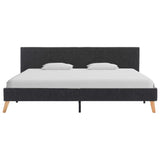 NNEVL Bed Frame Grey Fabric 183x203 cm King Size