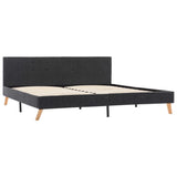 NNEVL Bed Frame Grey Fabric 183x203 cm King Size
