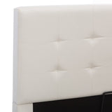 NNEVL Hydraulic Storage Bed Frame White Faux Leather 183x203 cm King Size