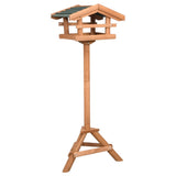 NNEVL Bird Feeder with Stand Firwood