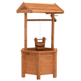 NNEVL Garden Wishing Well Planter 40x40x84 cm Firwood