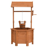 NNEVL Garden Wishing Well Planter 40x40x84 cm Firwood