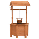 NNEVL Garden Wishing Well Planter 40x40x84 cm Firwood