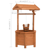 NNEVL Garden Wishing Well Planter 40x40x84 cm Firwood
