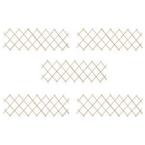 NNEVL Trellis Fences 5 pcs Firwood 180x60 cm
