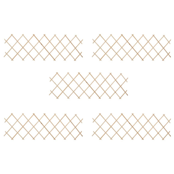 NNEVL Trellis Fences 5 pcs Firwood 180x60 cm