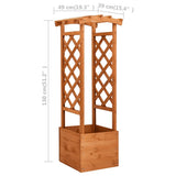NNEVL Trellis Planter with Arch 49x39x130 cm Firwood