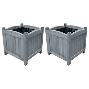 NNEVL Garden Raised Beds 2 pcs 30x30x30 cm Solid Firwood
