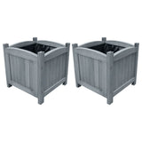 NNEVL Garden Raised Beds 2 pcs 30x30x30 cm Solid Firwood
