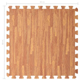 NNEVL Floor Mats 12 pcs Wood Grain 4.32 ㎡ EVA Foam