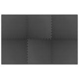 NNEVL Floor Mats 6 pcs 2.16 ㎡ EVA Foam Black