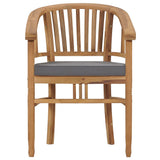 NNEVL 3 Piece Garden Dining Set with Cushions Solid Teak Wood