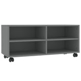 NNEVL TV Cabinet with Castors Grey 90x35x35 cm Engineered Wood