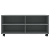 NNEVL TV Cabinet with Castors Grey 90x35x35 cm Engineered Wood