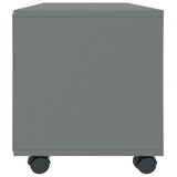 NNEVL TV Cabinet with Castors Grey 90x35x35 cm Engineered Wood