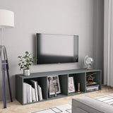 NNEVL Book Cabinet/TV Cabinet Grey 143x30x36 cm