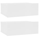 NNEVL Floating Nightstands 2 pcs White 40x30x15 cm Engineered Wood