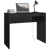 NNEVL Desk High Gloss Black 90x40x72 cm Engineered Wood