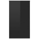 NNEVL Desk High Gloss Black 90x40x72 cm Engineered Wood