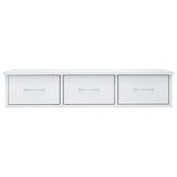 NNEVL Wall-mounted Drawer Shelf High Gloss White 88x26x18.5 cm Engineered Wood