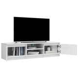 NNEVL TV Cabinet High Gloss White 55.1"x15.7"x14" Engineered Wood