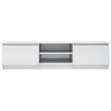 NNEVL TV Cabinet High Gloss White 55.1"x15.7"x14" Engineered Wood