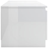 NNEVL TV Cabinet High Gloss White 55.1"x15.7"x14" Engineered Wood