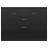 NNEVL Sideboard High Gloss Black 88x30x65 cm Engineered Wood