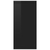 NNEVL Sideboard High Gloss Black 88x30x65 cm Engineered Wood