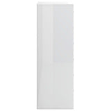 NNEVL Sideboard with 6 Drawers High Gloss White 50x34x96 cm Engineered Wood