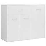 NNEVL Sideboard High Gloss White 88x30x70 cm Engineered Wood